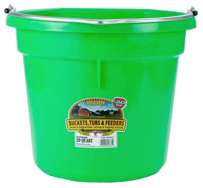 20 Qt Flat Back Bucket (Lime Green)