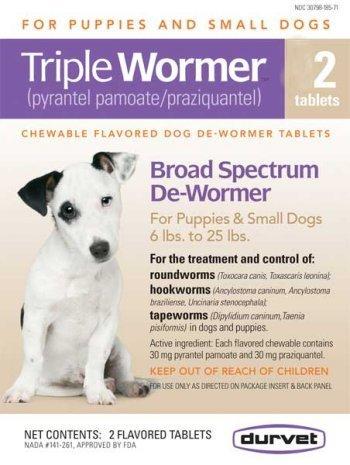 Triple Wormer Puppy/Small Dog 2 ct