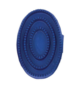 Rubber Curry Comb Blue