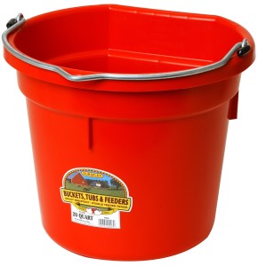 20 Qt Flat Back Bucket (Red)