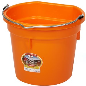 20 Qt Flat Back Bucket (Orange)
